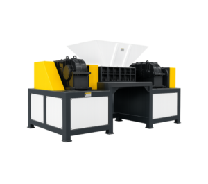 Machine Double Shaft Shredder Enclosed Hopper Type